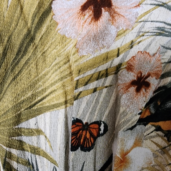 Floral butterfly H&M dress, long sleeve, 100% viscose, - Picture 10 of 10